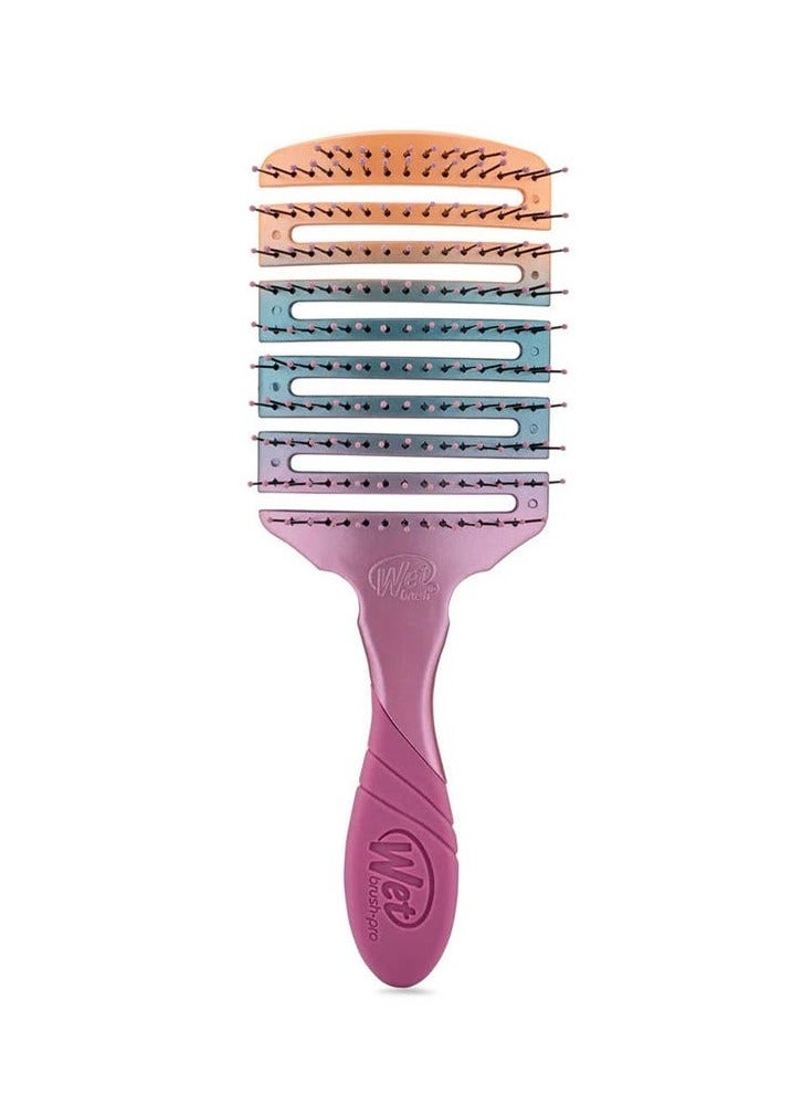Wet Brush Pro Flex Dry Paddle with EasyGrip Handle and Ultra Soft Intelliflex Bristles to Gently Separate Knots With Ease, Does Not Rip Hair, For All Hair Types, Bold Ombre Purple