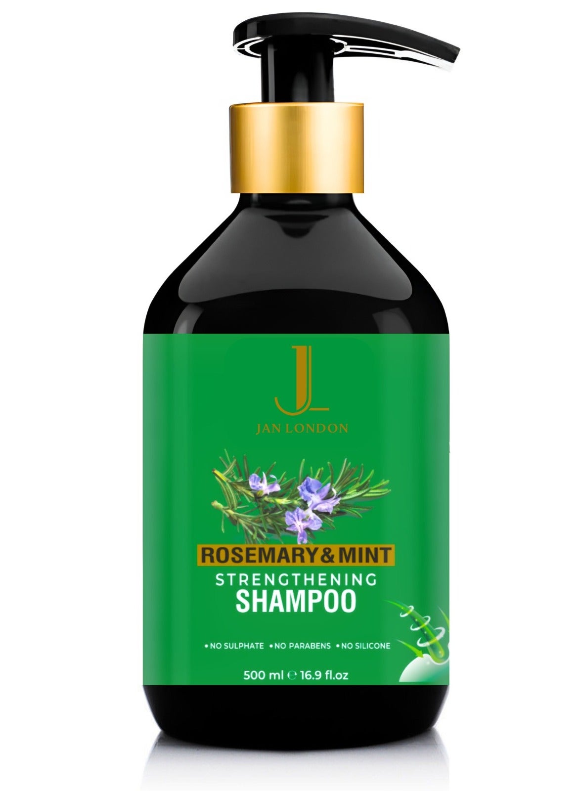 Rosemary & Mint Volumizing & Strengthening Shampoo - 500ml | pH-Balanced, Sulfate-Free, Paraben-Free, Silicone-Free | Infused with Natural Rosemary Extract for Fuller, Healthier Hair