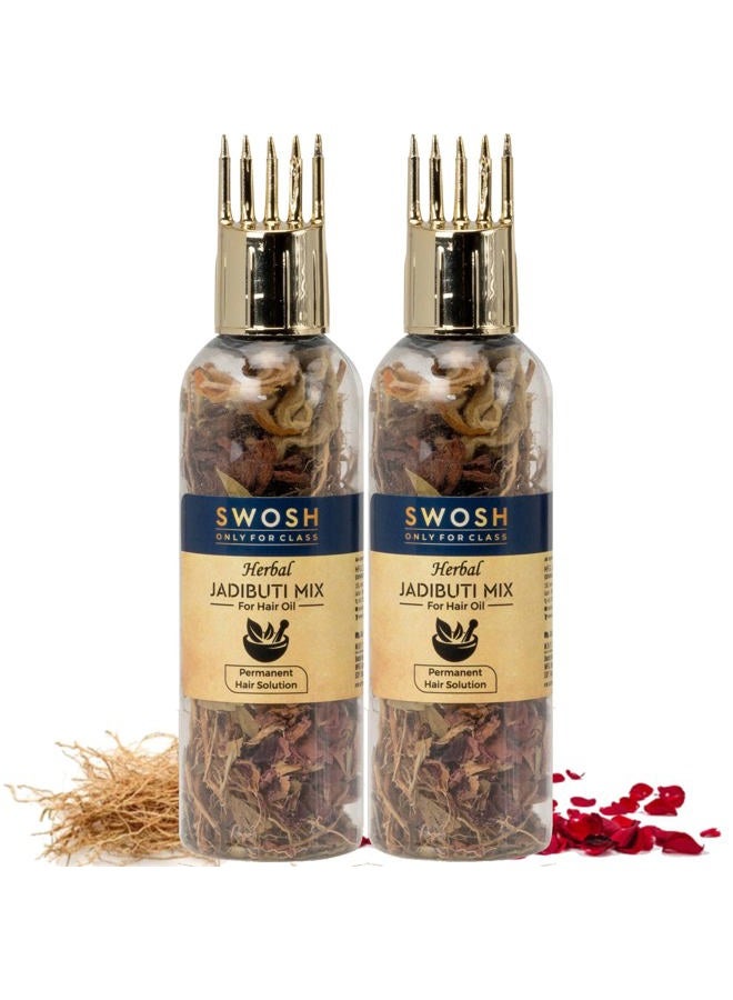 Ayurvedic Herbal Hair Oil Mix 2 Combo Bottle with Healthy Hair Packed with Goodness of Ayurvedic Natural Dried Herbs For Oil Infusion Made In India Pack of 2(1 pack = 0.35 Oz/10 gm)