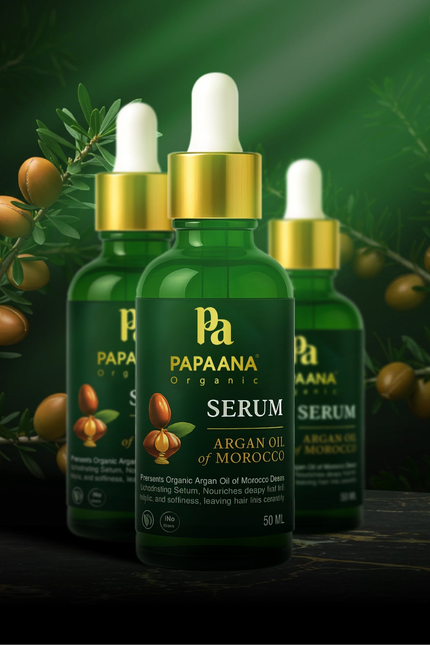 Argan Oil of Morocco Hair Serum – 50ml, Nourishing & Hydrating Treatment for Strong, Shiny Hair