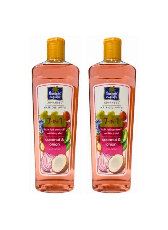 Advansed 7 IN 1 Coconut & Onion Hair Fall Control Oil 180ml 2 pcs