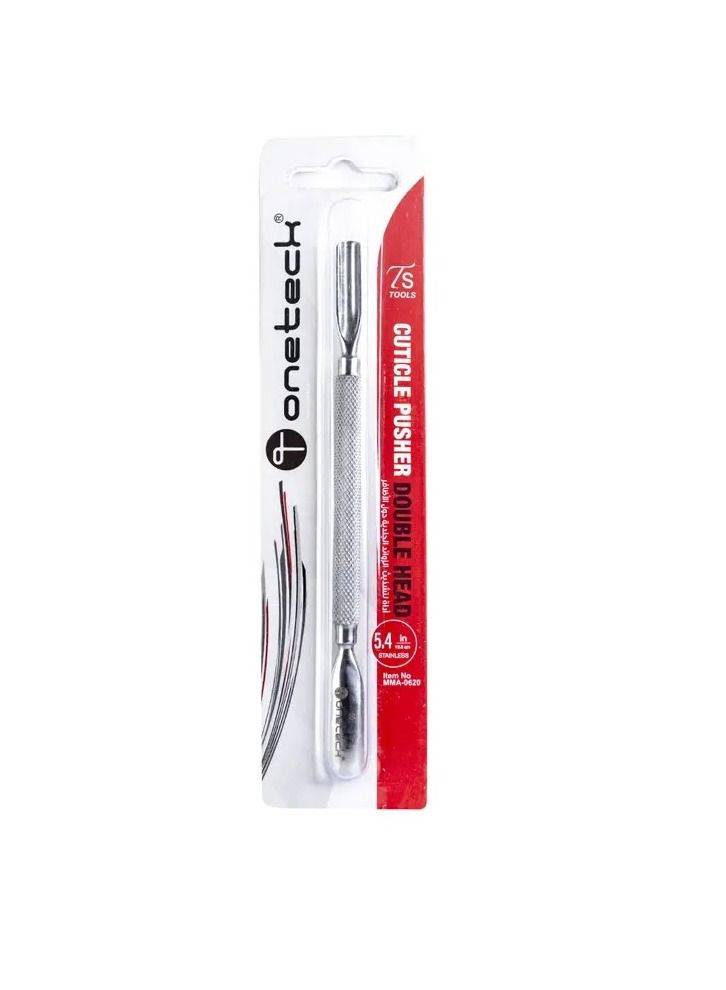 Cuticle Pusher With Double Head A Single Tool That Includes 2 in 1 Manicure Maintenance Heads With A Textured Handle And No Slip Grid 13.8cm Mma 0620