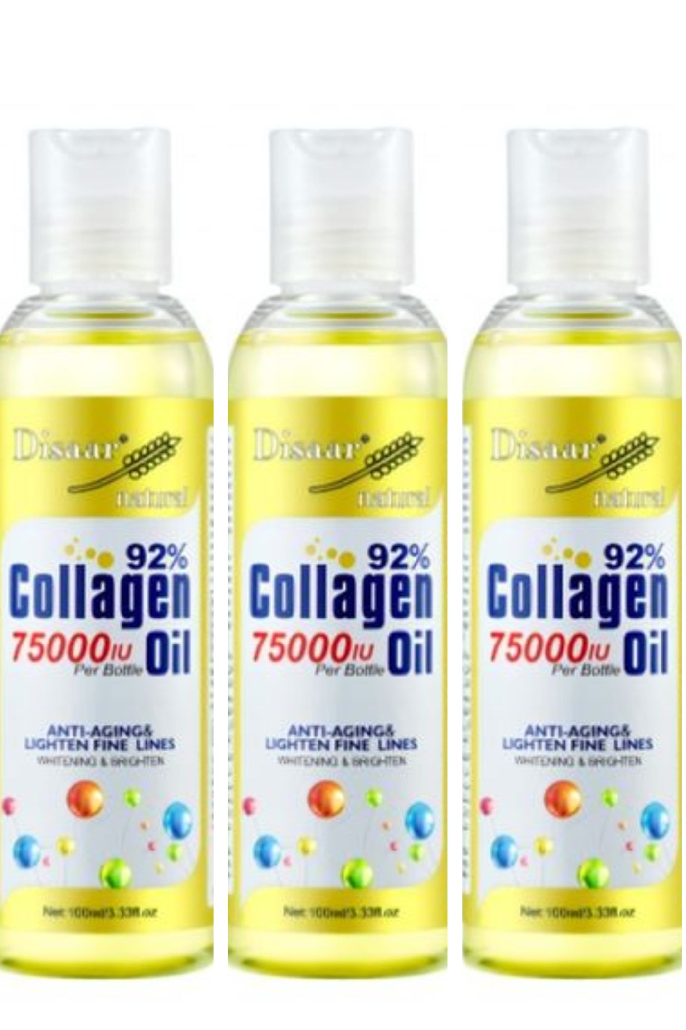Anti-Aging Collagen Oil Brightening Face And Body Oil 100ml 3 Pcs