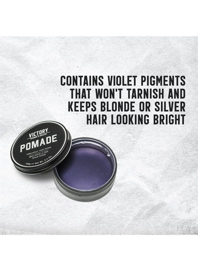 Dry Grooming Hair Cream for Men by Victory Barber & Brand | Men's Hair Products Made in the USA | Anti Frizz Styling Cream | Wave Pomade for Styling Medium Length Hair with a Natural Finish