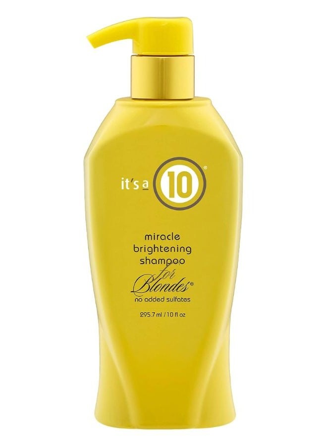 Miracle Brightening Shampoo For Blondes Unisex 295.7 ml, Color protection, Neutralize brassy tones, Lemon Extract for hair, Toning shampoo for blonde and gray hair