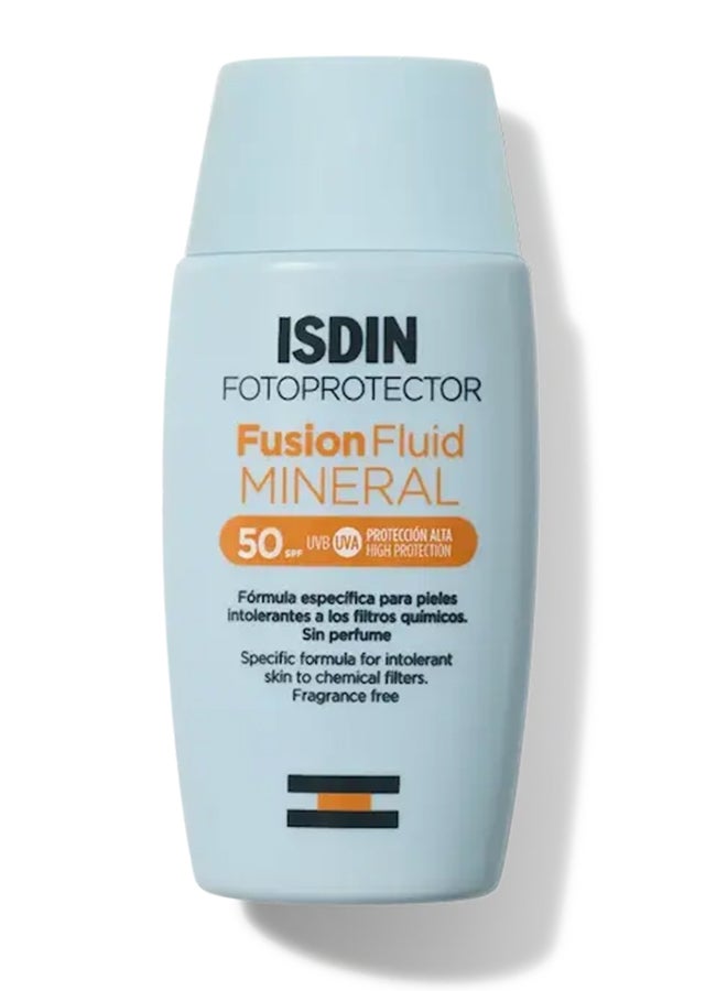 Fusion Fluid Mineral Spf 50+ [50Ml] – 100% Physical Filter Mineral Sunscreen For Hypersensitive, Atopic, Or Chemically-Treated Skin