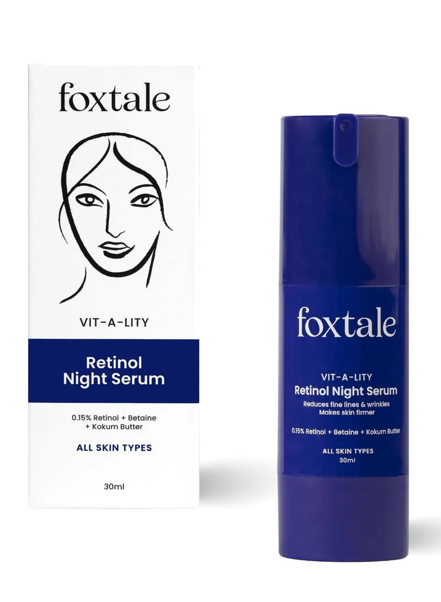 0.15% Beginner Friendly Retinol Night Serum | Anti-Aging Night Cream | Reduces Fine Lines and Wrinkles | No Purging | For Younger-looking Skin | Men & Women | All Skin Types - 30 ml