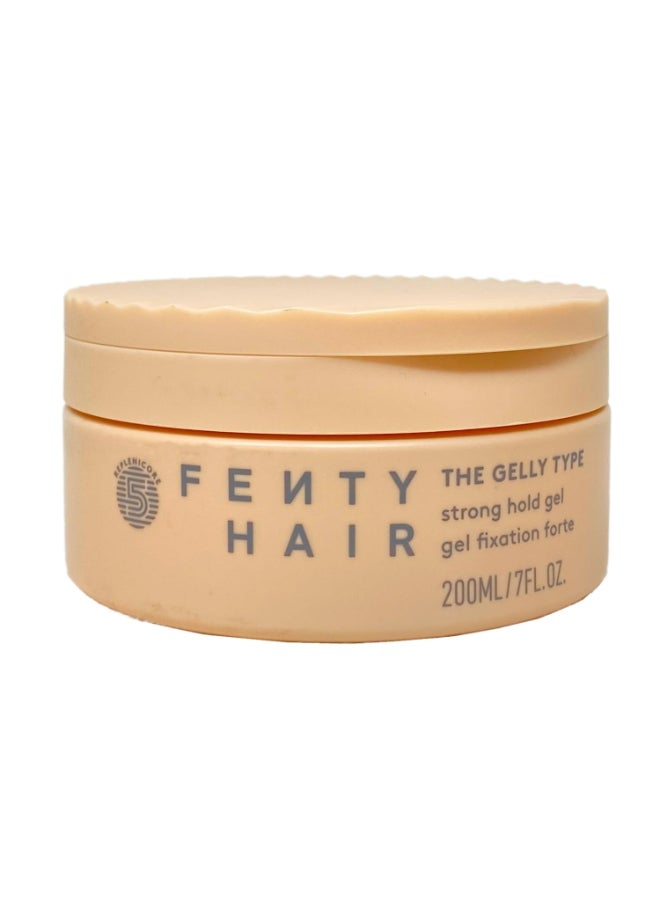 The Gelly Type Strong Hold Gel 200ml | Flake-Free Strong Hold Hair Styling Gel for Defined Frizz-Free Curls & Waves | Long-Lasting Moisture-Locking Curl Control Gel for Wavy Curly Coily Hair | No-Crunch Hold Gel