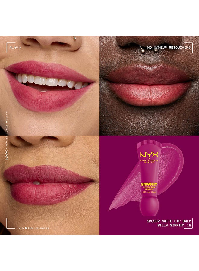 Smushy Matte Lip Balm, Soft Diffused Color, Matte FinishSilly Sippin' - image 2