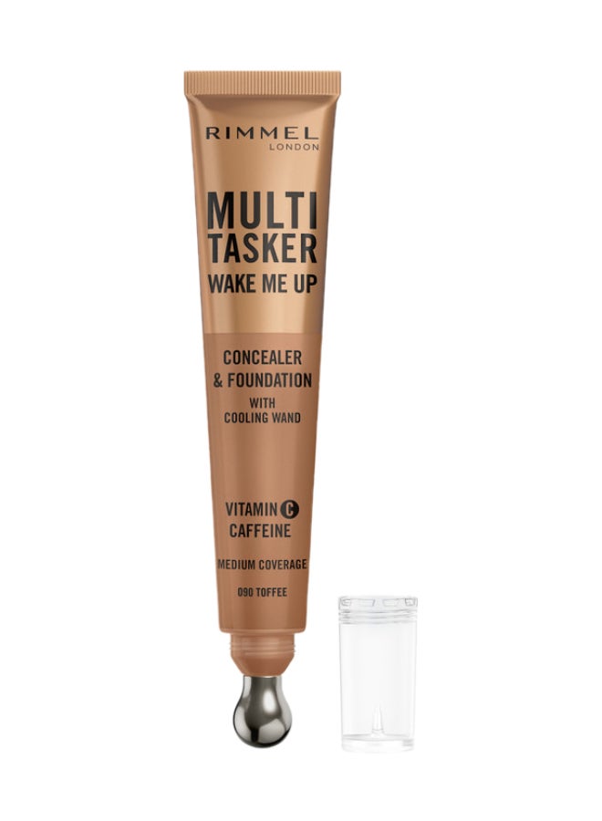 Multi-Tasker Wake Me Up Concealer & Foundation - 90 - Toffee, 20ml