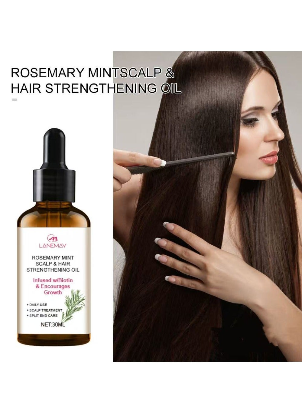 Rosemary Hair Oil ‚Äì Frizz Control Deep Repair Nourishing Treatment for Dry and Damaged Hair Scalp Massage Oil