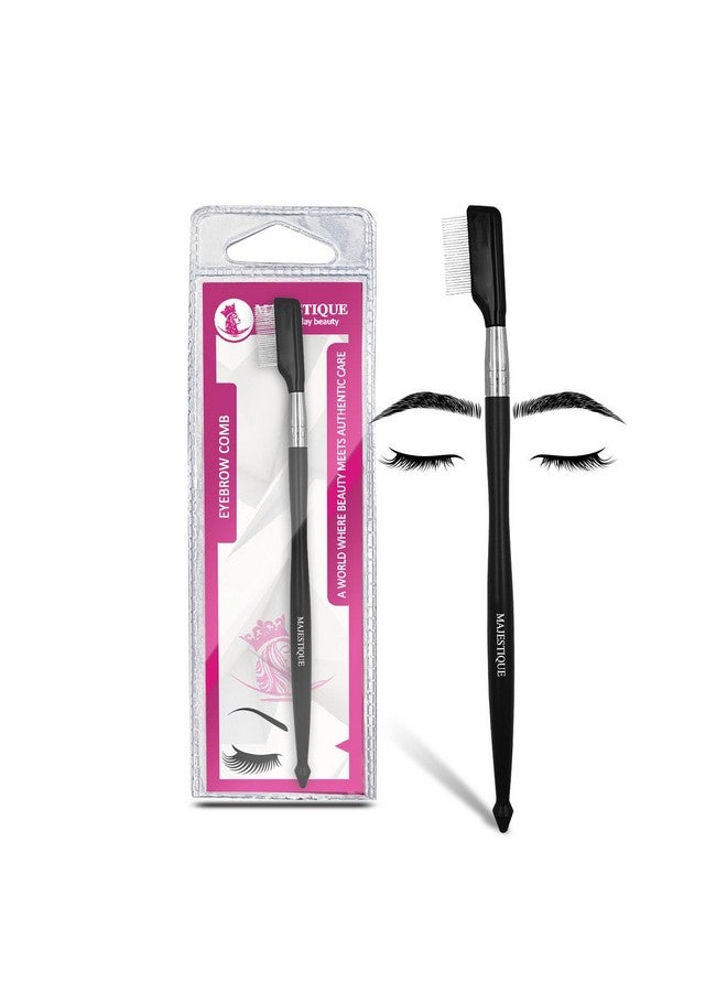 Eyebrow Eyelash Comb By Majestique Extension Brush Metal Comb Cosmetic Makeup Tool Makeup Eyelash Comb, Beauty Cosmetic Tool for Professional and Travel - FC37