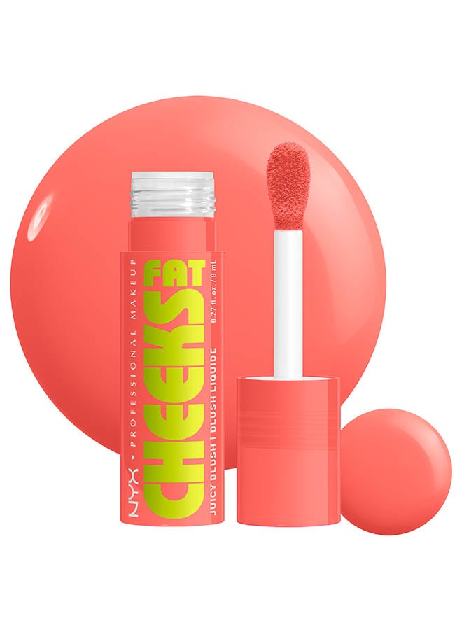 Fat Cheeks Juicy Blush, Liquid Blush, 12 Hr Wear,Papaya Plump