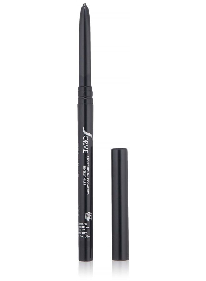 Sorme Cosmetics Truline Mechanical Eyeliner Pencil in Black (0.1oz) | Waterproof and Smudgeproof Black Gel Eyeliner for Women and Men | Enriched with Vitamins C and E to Nourish Skin