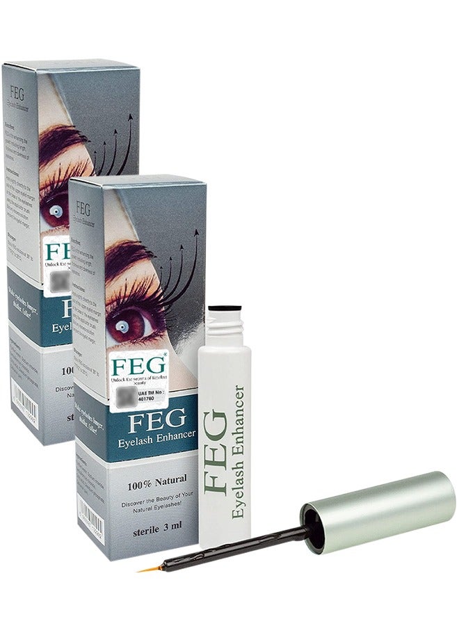 2 Pcs Eye Lash Growth Serum Eyelash Enhancer Lash Enhancer Serum Eyelash Booster Natural Brow Lash Enhancer, Nourish Damaged Lashes and Boost Rapid Growth 100% Original Eyelash Serum 3mlx2