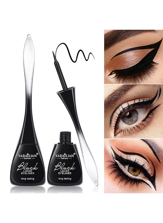Waterproof Liquid Eyeliner, Smudge Proof Matte Eyeliner with Ultra-Fine Brush Tip, Intense Black Formula for Bold Eye Looks