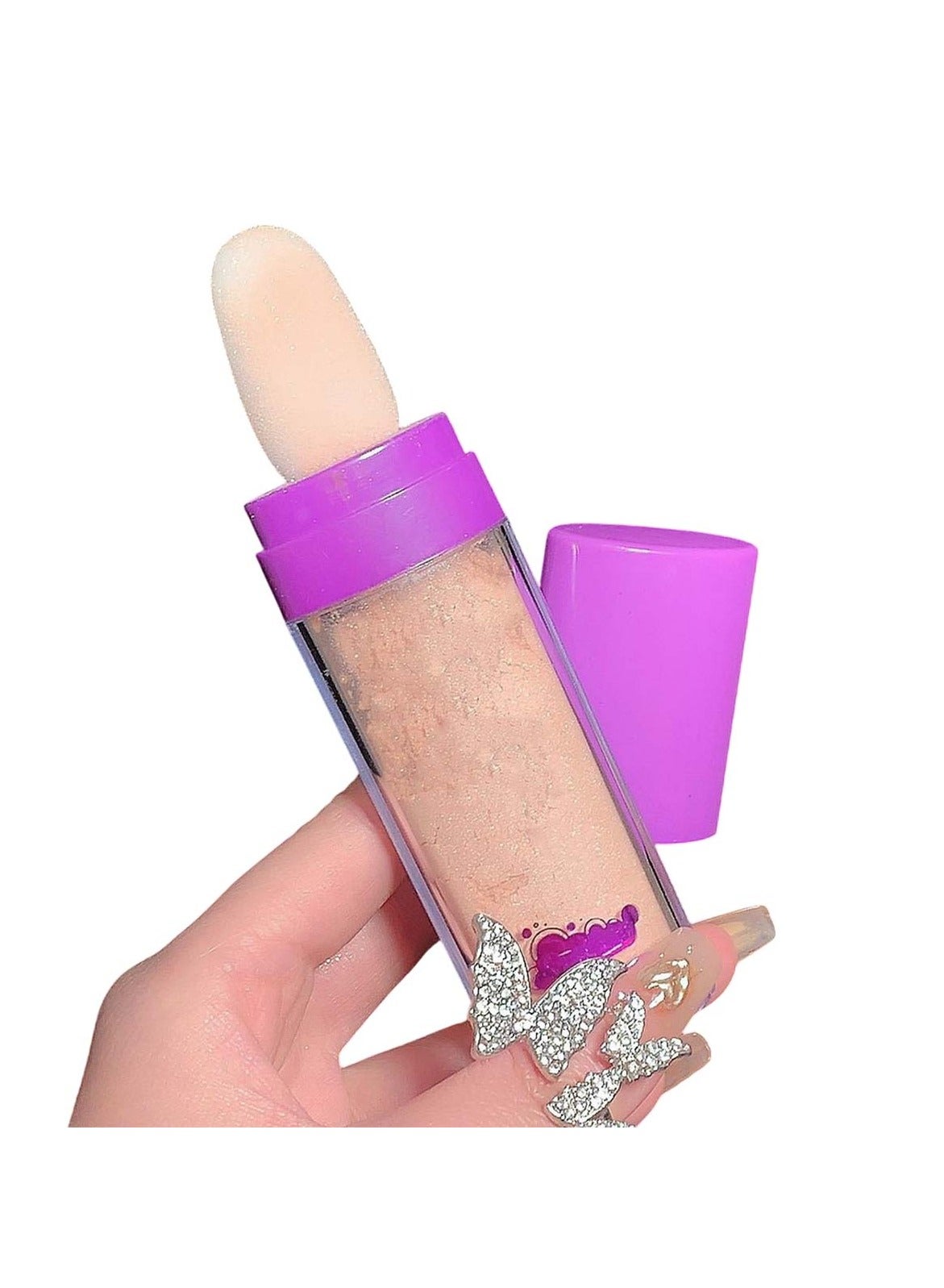 Honey Peach Shimmer Loose Powder with Puff Applicator