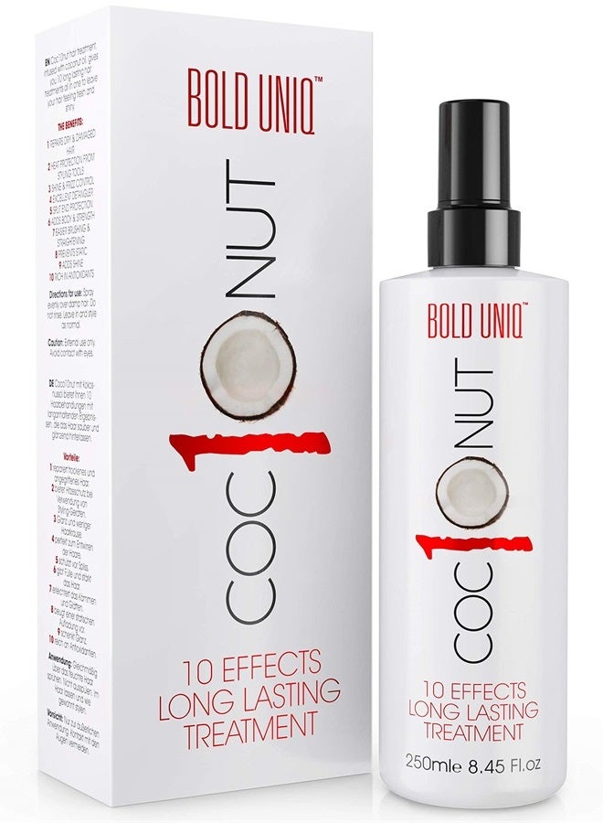 Coconut Heat Protectant Spray For Hair ‚Äì Flat Iron Thermal Heat Protection Up To 450¬∫F ‚Äì Protector Spray For All Hair Types ‚Äì Heat Defense Leave in Treatment - Prevents Frizz & Split Ends ‚Äì 8.45fl.oz
