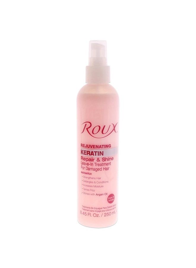 Argan Oil Keratin Repair & Shine Leave in Treatment by Roux, Rejuvinating Formula for Damaged Hair, 8.45 Fl Oz