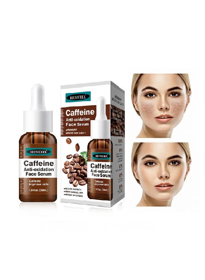 Caffeine Anti- Oxidation  Face Serum - With Vitamin C, Hyaluronic Acid, Collagen, Caffeine Eye Lift Serum - Reduces Puffiness, Dark Circles, Eye Bags, Wrinkles & Brightens Skin - 30ml