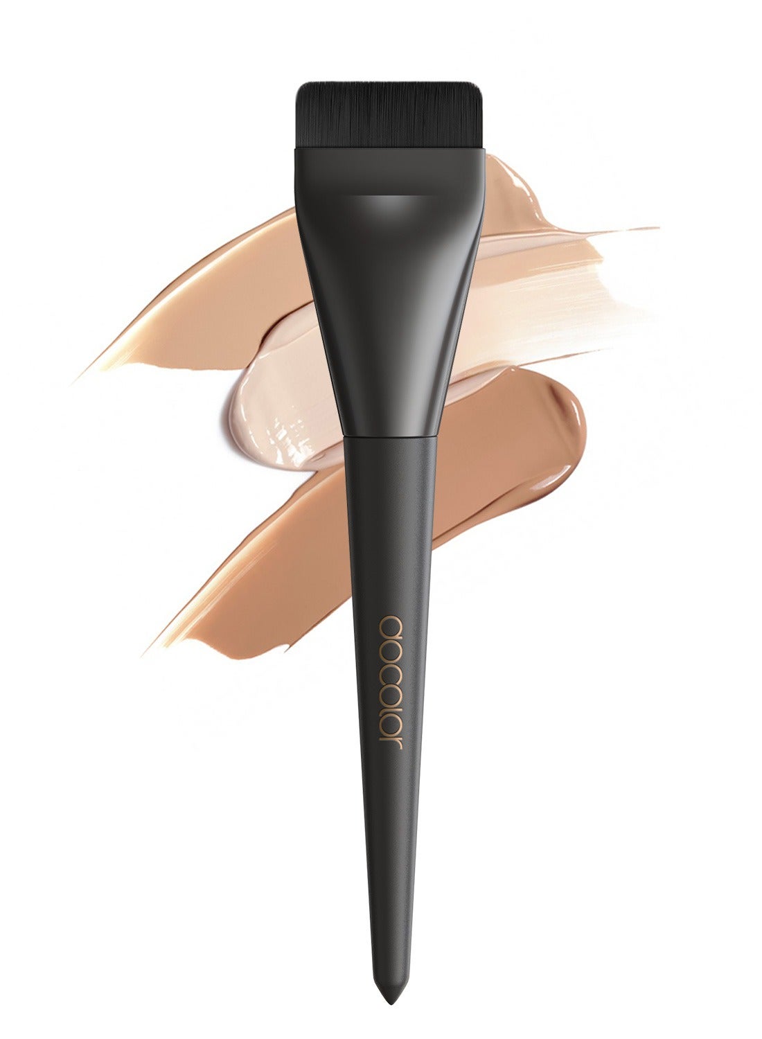 Flat Foundation Brush for Liquid Makeup, Ultra Thin Liquid Foundation Brush Makeup Face Brush for Blending, Cream, Makeup Tool - Black