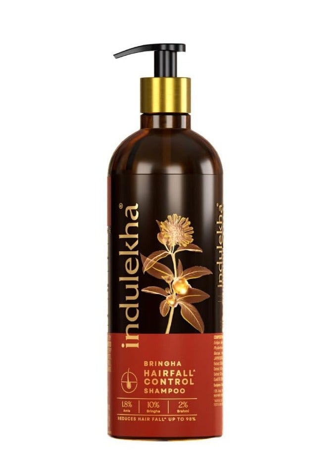 Indulekha Bringha, Shampoo, 340ml, for Hair Fall Control, with Bringharaj Extracts, Amla, Shikakai, Paraben-Free, for Men and Women