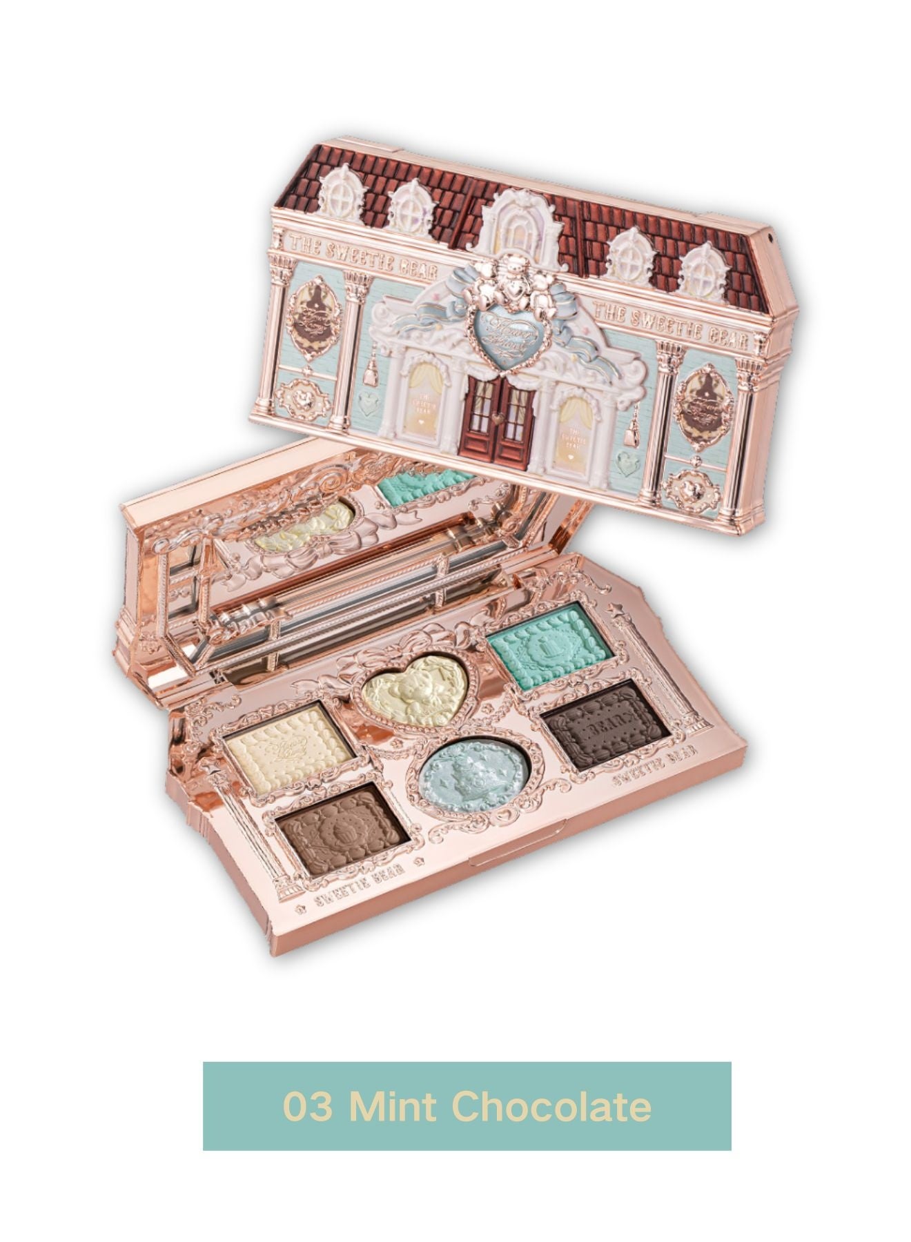 The Sweetie Bear Collection 6-Color Makeup Palette – 03 Mint Chocolate (Cocoa Mint)