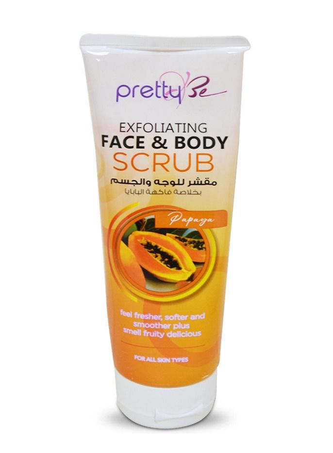 Exfoliating Face & Body Scrub with Papaya Extracts for All Skin Types 240ml