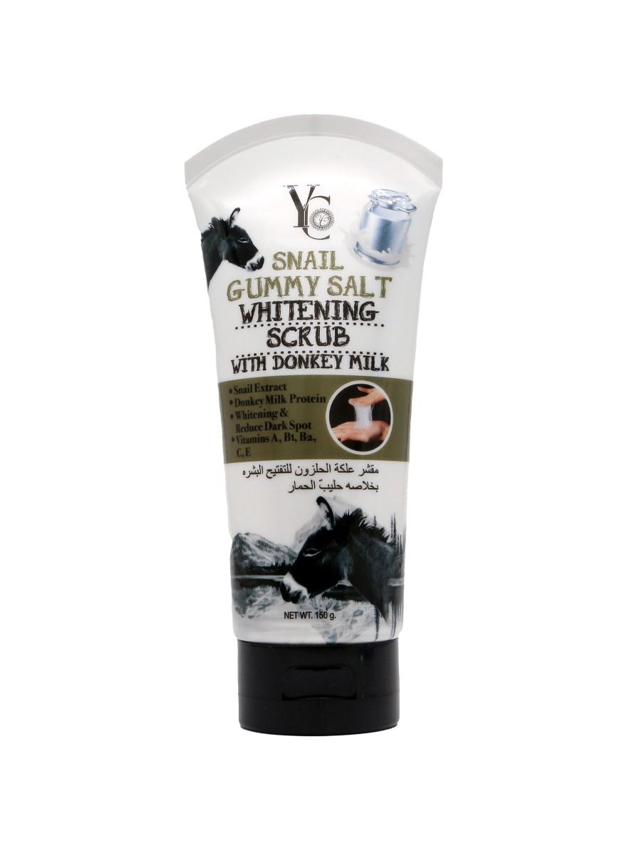 Yong Chin Snail Gummy Salt Whitening Scrub with Donkey Milk 150g