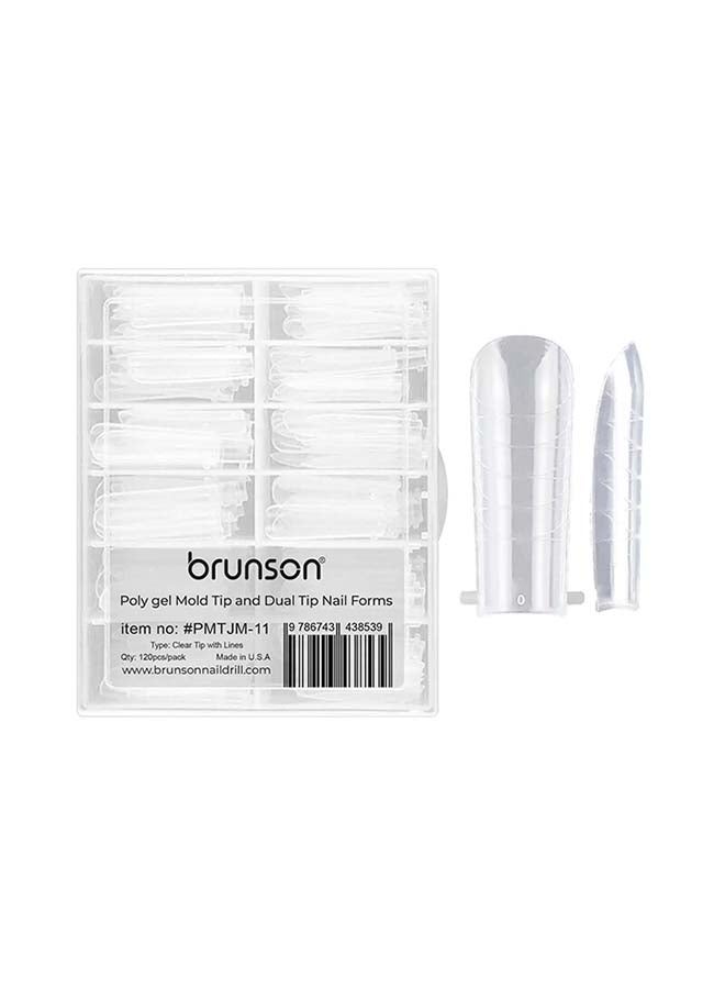 Dual Nail Forms for Poly Extension Gel Pre-shaped False Tips with Scale 120pcs Manicure Tool for Nail Extensions Mold Nail Tips Acrylic Nails False Nails Manicure Tool