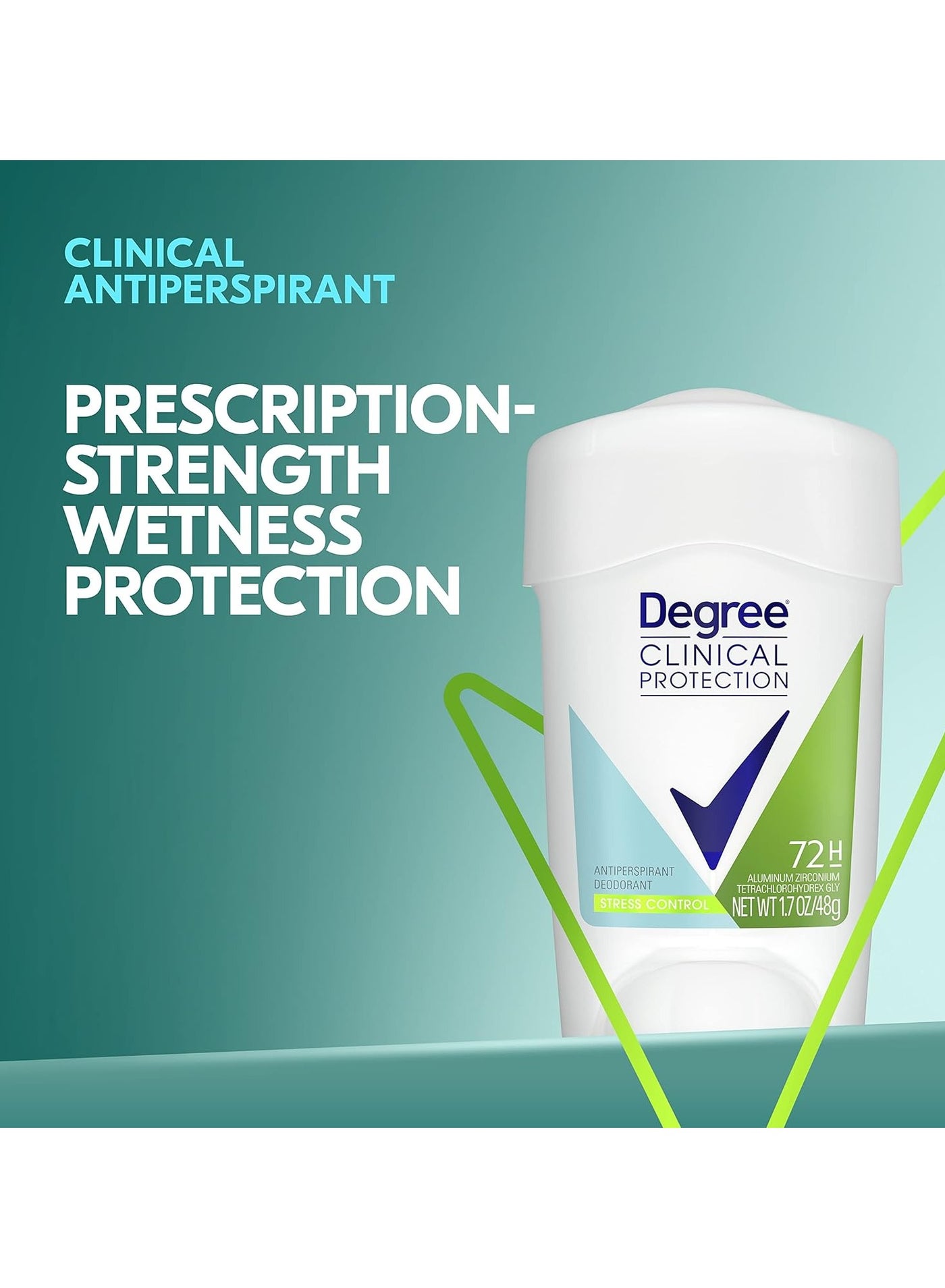 Degree Clinical Protection Stress Control Antiperspirant for Women 48 gm