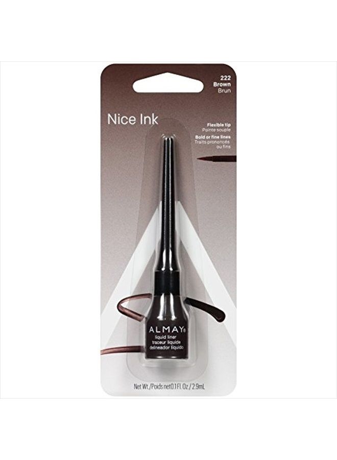 Liquid Eyeliner, Brown 222, 0.1-Ounce Package