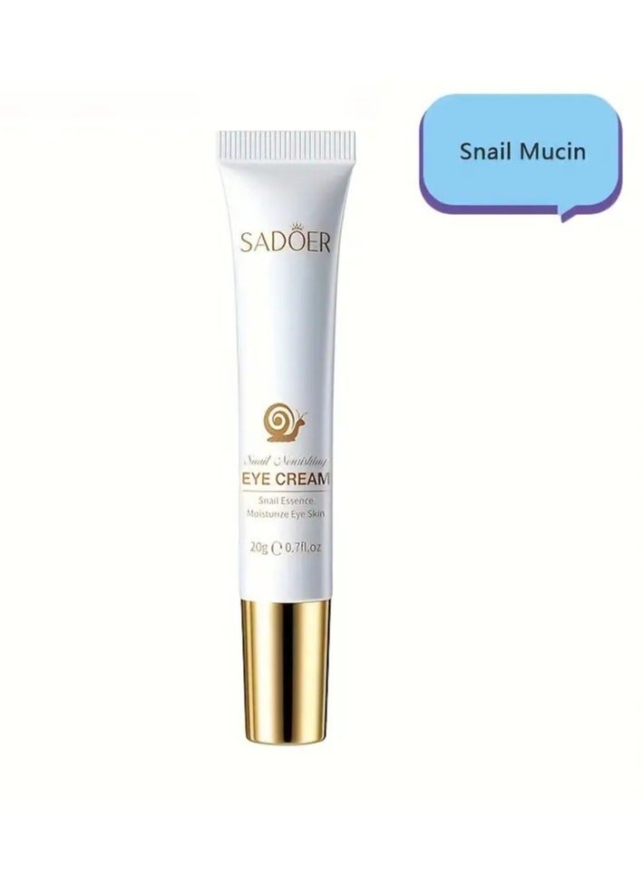 Snail Nourishing Eye Cream, Moisturize And Fade Dark Circles Under The Eyes Eye Skin Care Products,Day And Night Eye For Firming Eyes Dark Circles Eye Tightening Moisturizing And Whitening Black Circle Eye Eye 20ml