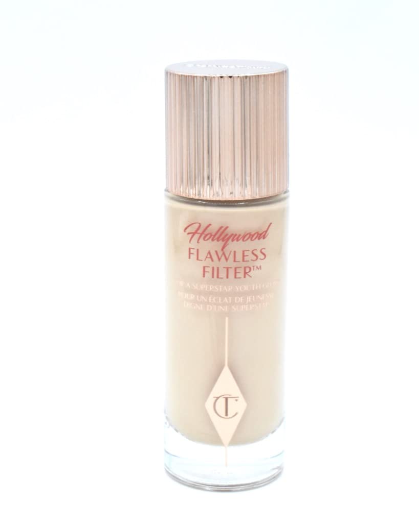 Charlotte Tilbury Hollywood Flawlessâ€¯Filter - Multiâ€‘Use Makeup Primer, Complexion Booster & Illuminating Liquid Highlighter with Sheer Coverage - Smooths & Blurs Skin - 2.5 Fair