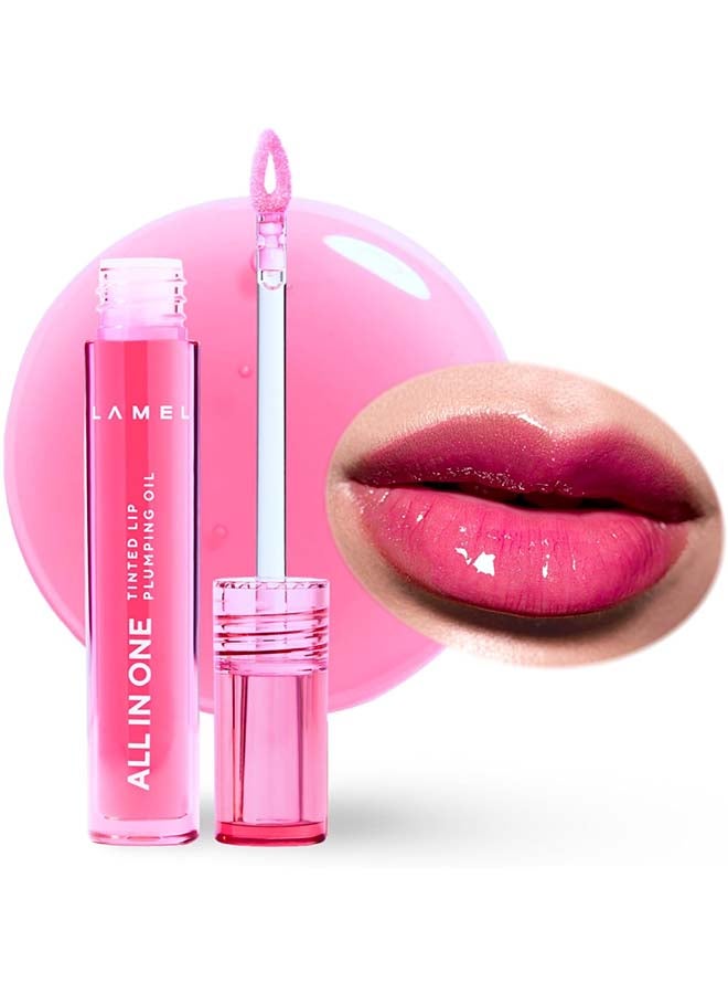 All-in-One Tinted Lip Plumping Oil - Pink Sparkle