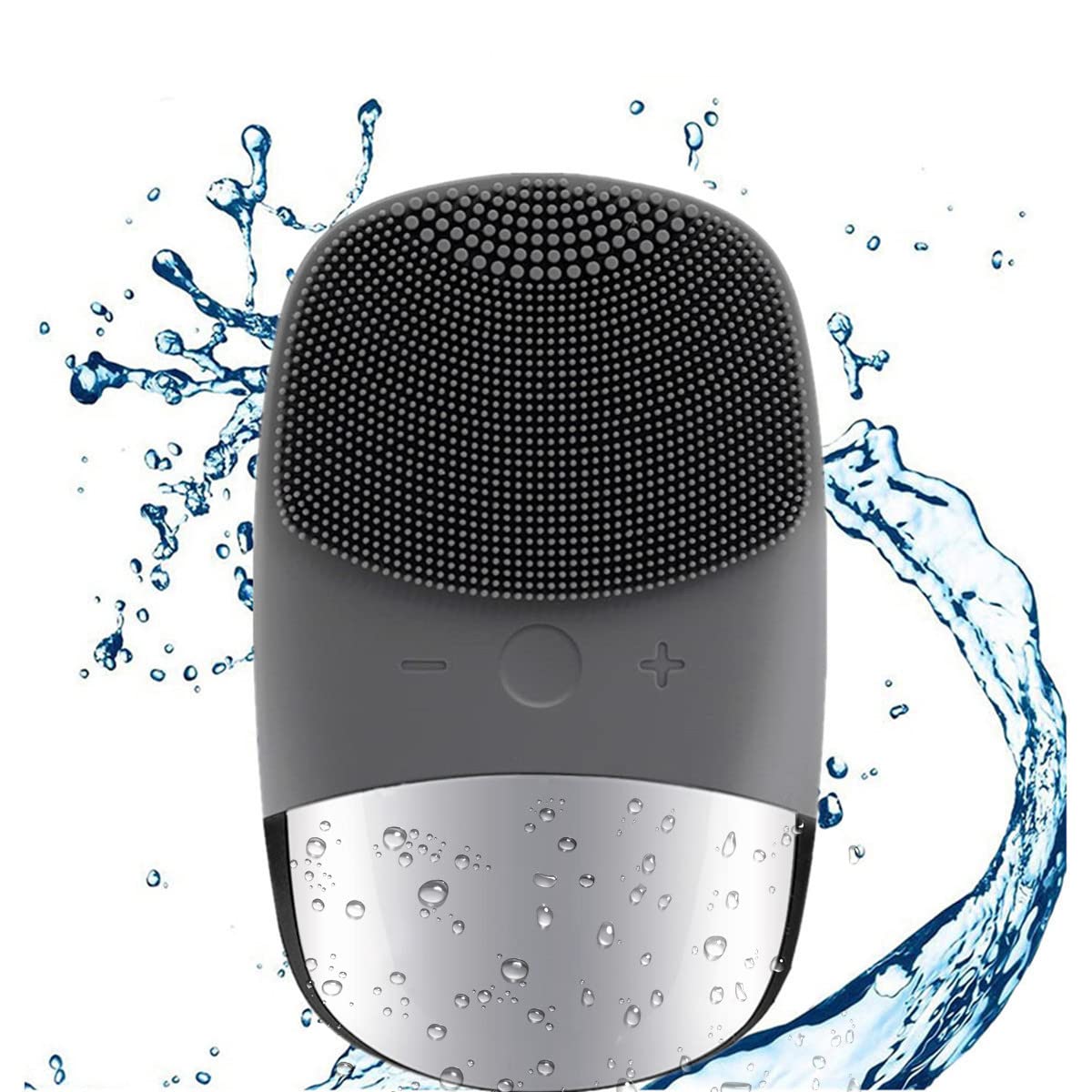 MEGAN Facial Cleansing Brush,USB Rechargeble Electric Silicone Face Scrubber,IPX7 Waterproof Sonic Facial Massager, 3 in 1 face Brush for Deep Cleanning, Blackhead Remover, Exfoliating.ï¼ˆBlackï¼‰