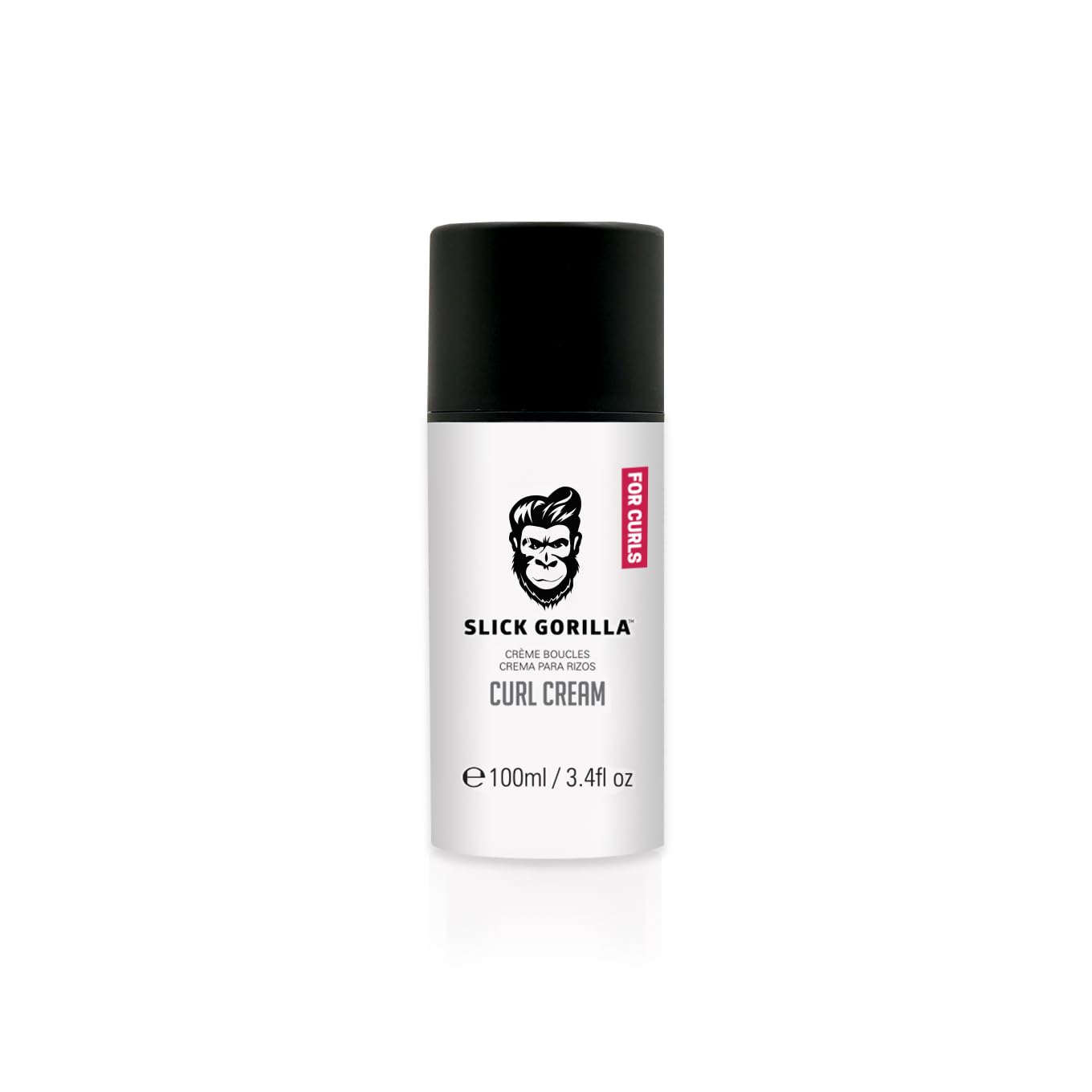 Slick Gorilla Curl Cream for Men | 3.38 Fl Oz (100 ml), Paraben Free Moisturizing Styler, Lightweight Hold for Wavy & Curly Hair, Frizz Control, Curl Enhancer, Non-Greasy, For Daily Use