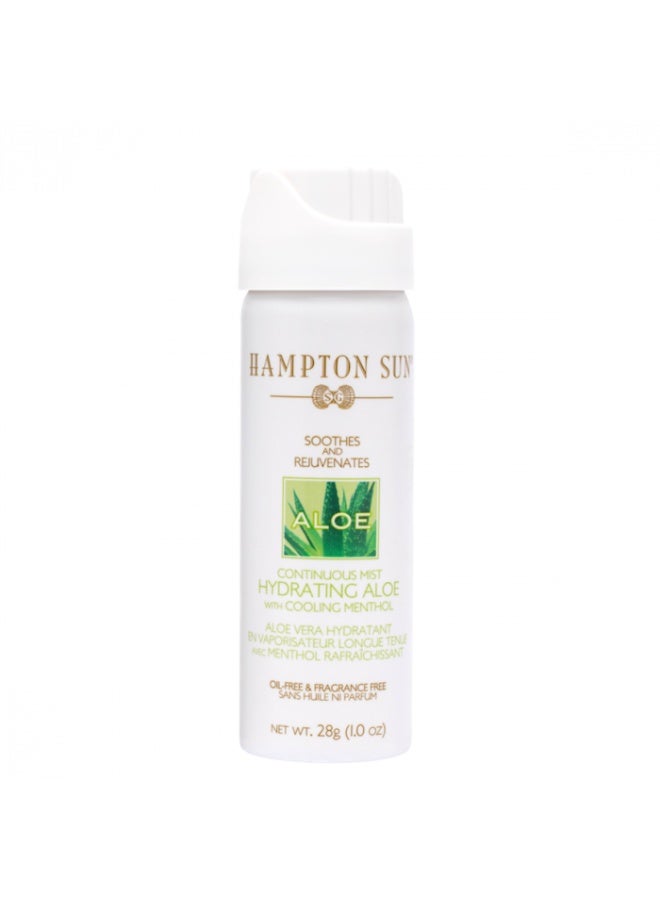 Hydrating Aloe Continuous Mist 1 oz. | Travel-Size Soothing Aloe Vera Cooling & Hydrating Body Mist | Refreshing After Sun Spray for Dry & Sun-Exposed Skin | Portable Mini Moisturising Aloe Face & Body Mist