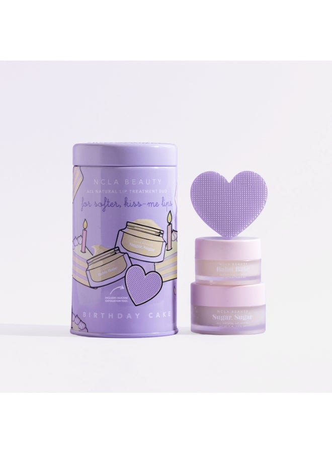NCLA Beauty Birthday Cake Lip Care Set + Lip Scrubber