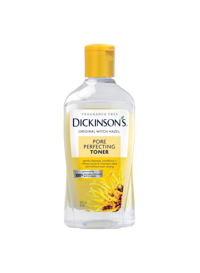 Dickinson's Original Witch Hazel Pore Perfecting Toner | 100% Natural Distilled Witch Hazel | America's #1 Toner | Refines Pores | Removes Impurities & Oil | 16 Fl Oz