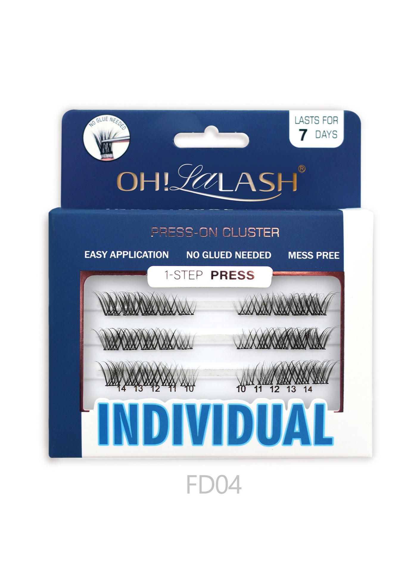 30pcsSelf adhesive segmen clusters eyelashes-no glue needed natural and wispy look for lady