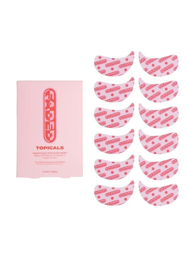 Brightening & Clearing Eye Masks - Faded Brightening Under Eye Masks | Revitalizing Patches to Depuff, Hydrate, and Illuminate | Diminishes Dark Circles and Fine Lines | Made with Kojic Acid, Caffeine & Niacinamide