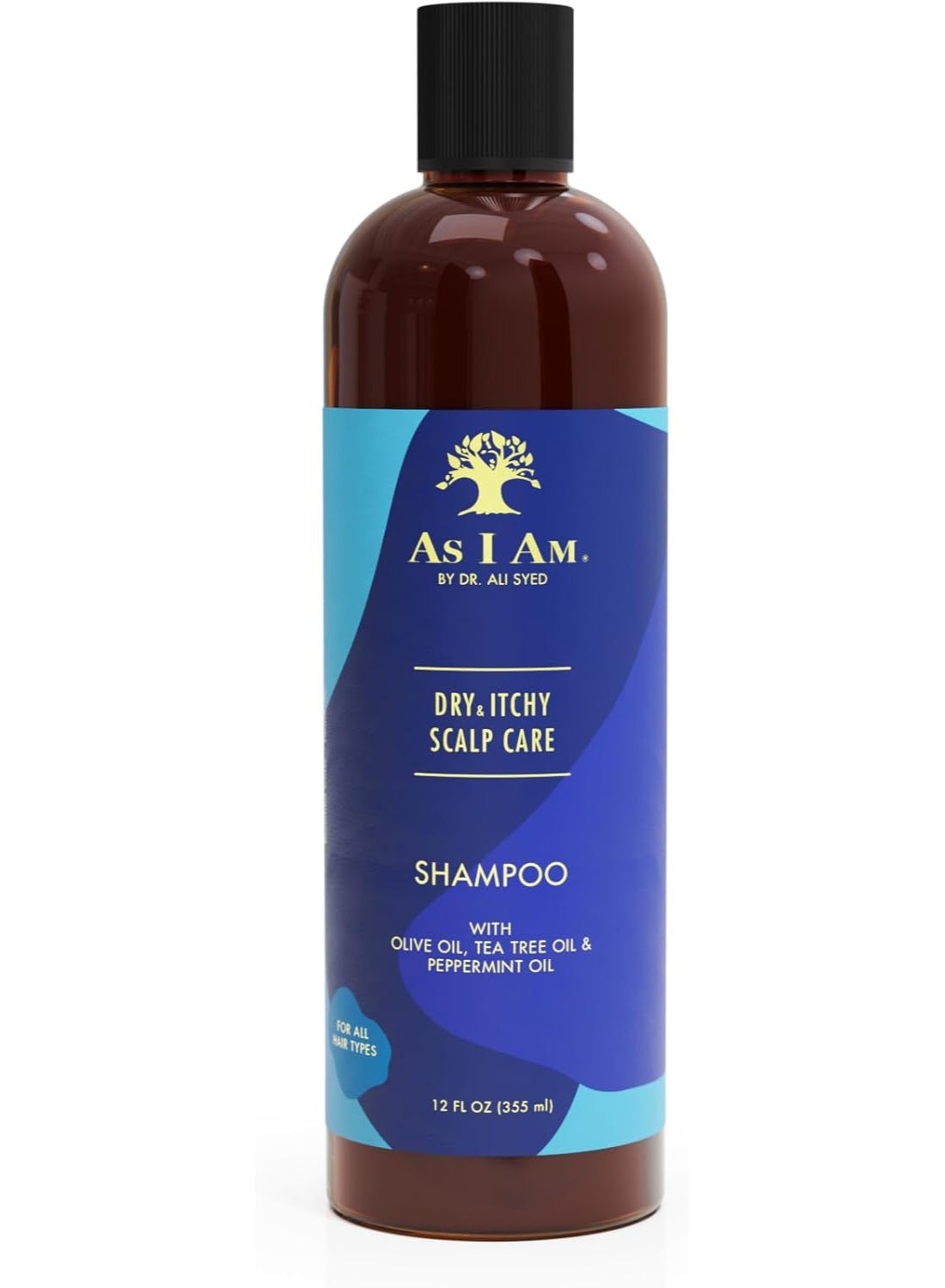 Dry & Itchy Scalp Care Shampoo – 12 oz | With Olive Oil, Tea Tree & Peppermint Oils | Anti-Dandruff & Moisturizing
