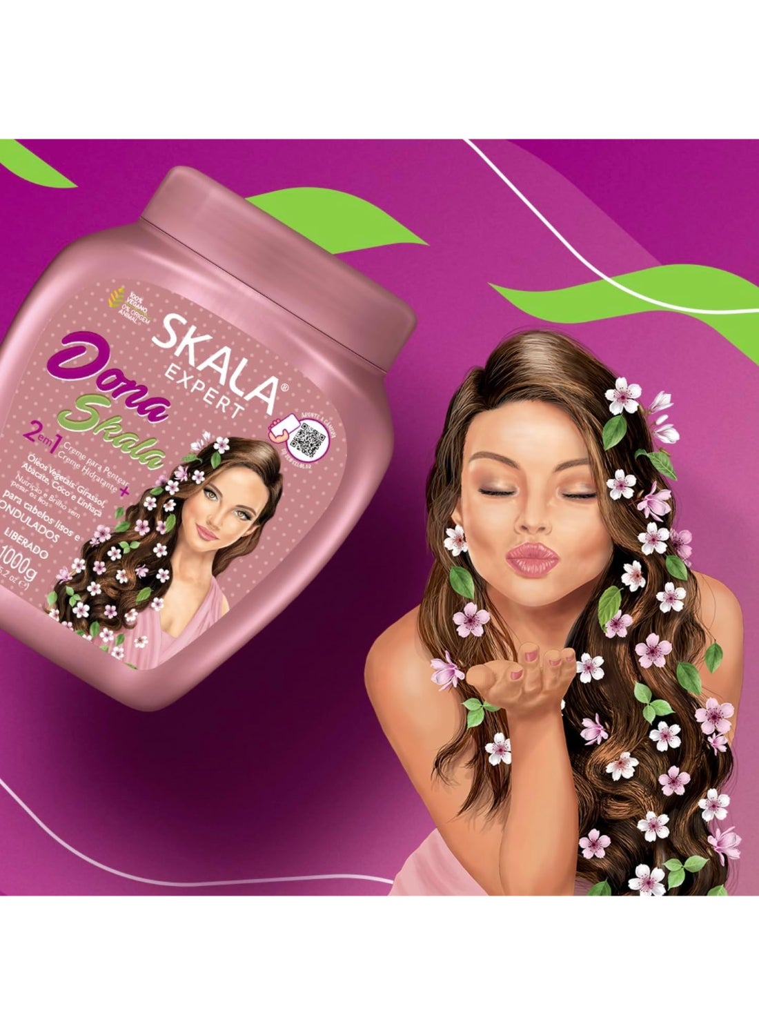 Expert Dona Cream And Conditioner 2-in-1 I Hair Vitality And Shine I For Straight And Wavy Hair I 1000 grams - image 4