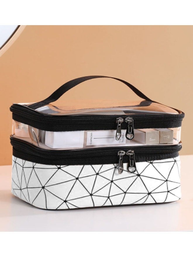 Double Layer Waterproof Portable Makeup Cosmetics Bag