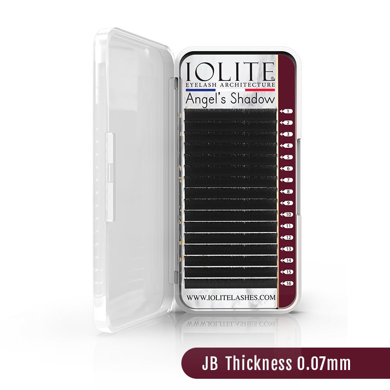 Iolite Angel's Shadow Eyelash Extensions – Lightweight, Natural, and Voluminous Lashes JB Curl 0.07 Thickness Eyelashes Lashes IASJB
