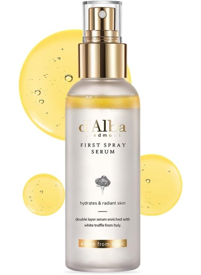 Italian White Truffle First Spray Serum, Hydrating Face Moisturizer, Glow Serum for Radiant Skin, Non Comedogenic, All In One Mist, Vegan & Desert-Adapted 100ml