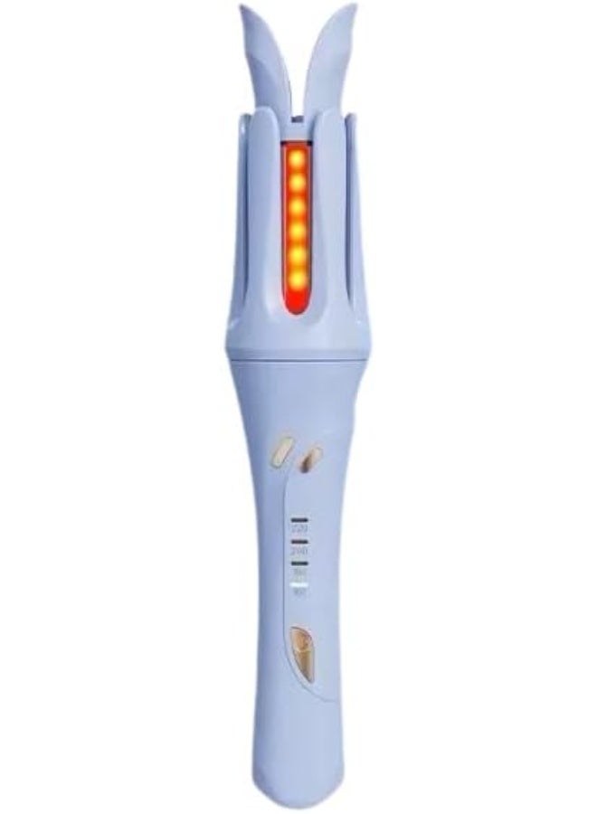 SAFENHAND Automatic Hair Curling Iron, 32mm Barrel, LED Display, 4 Temperature Settings 160-220°C, 2-Way Rotation (BLUE)