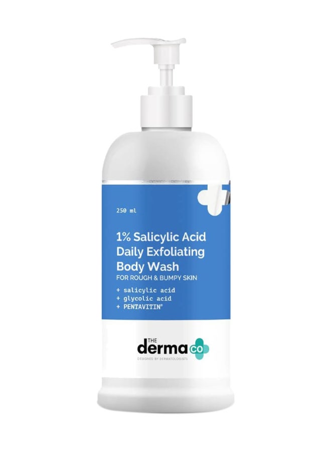 1% Salicylic Acid Daily Exfoliating Body Wash with Salicylic Acid, Glycolic Acid And PENTAVITIN® - 250ml | | Helps to Prevent Body Acne And Cleanse Skin