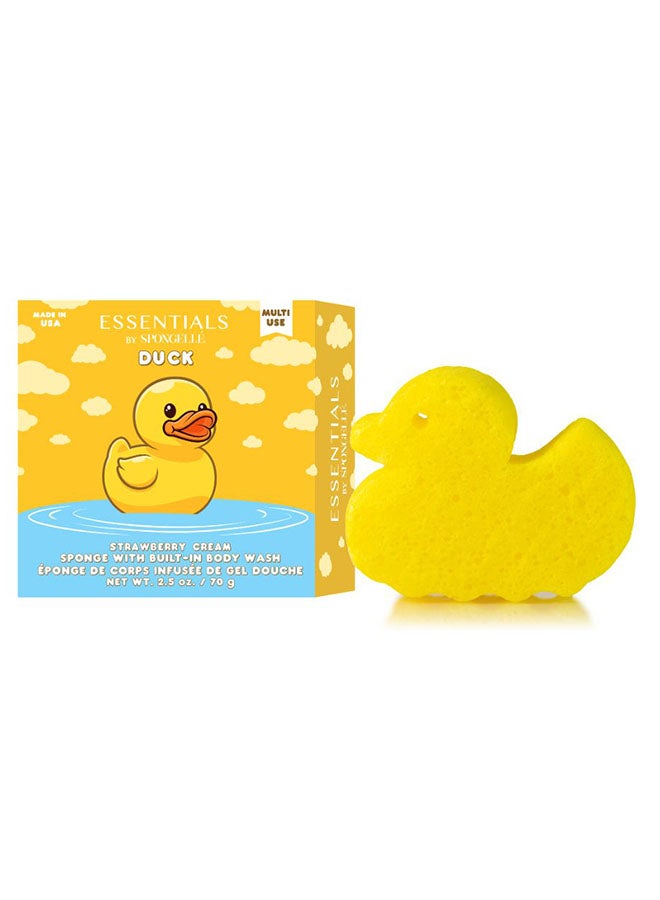 Strawberry Cream Duck Body Wash Infused Buffer 70g (Multi Use) - image 2
